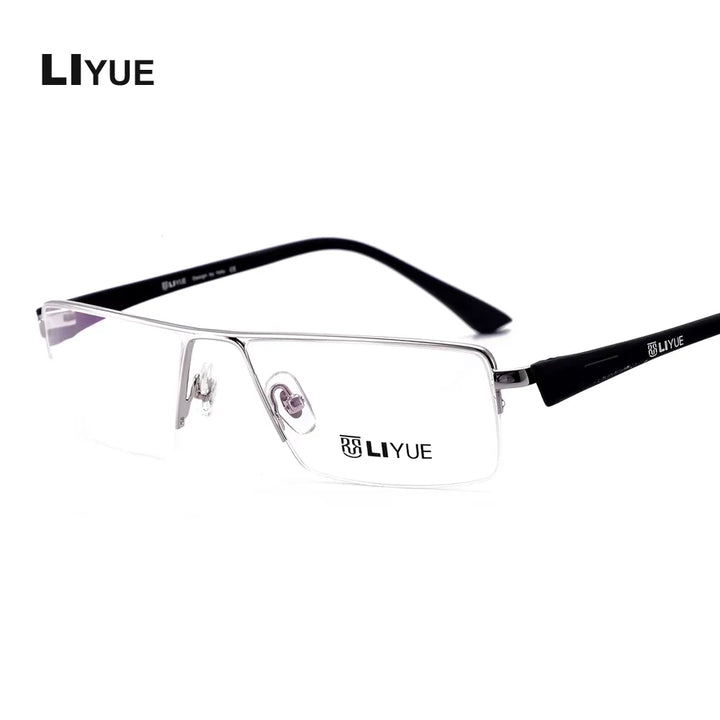 Oveliness Unisex Semi Rim Square Titanium-Alloy Eyeglasses 328127