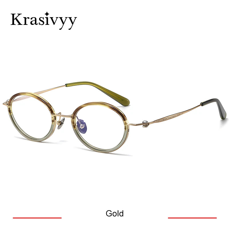 Krasivyy Unisex Full Rim Oval Titanium Prescription Eyeglasses ARLT6907 - view 8