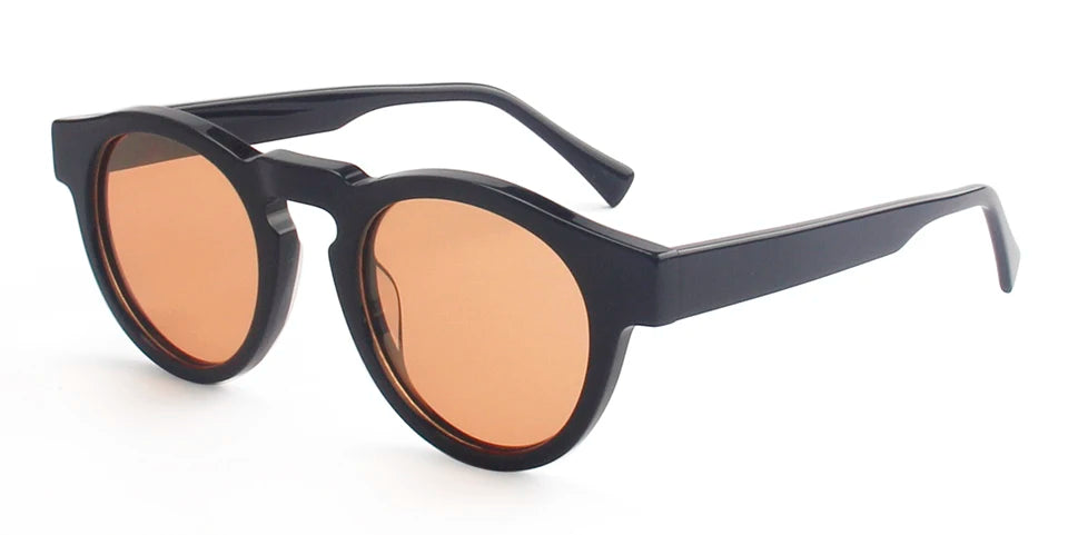 Esnbie Unisex Full Rim Oval Round Acetate Tac Sunglasses 241001.