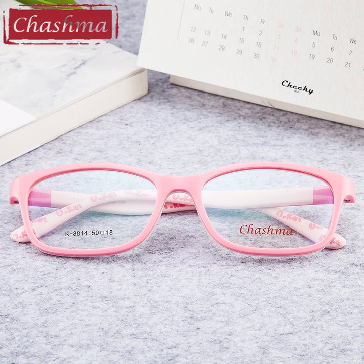 Chashma Ottica Unisex Children's Full Rim Rectangle Tr 90 Titanium Eyeglasses 8814 Full Rim Chashma Ottica   