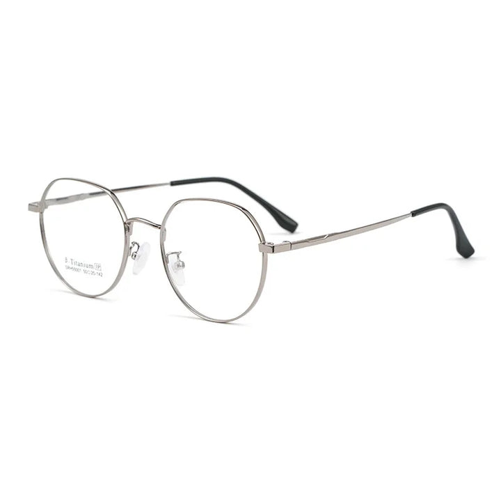 Gmei Optical SRH55001 women's round titanium prescription eyeglasses