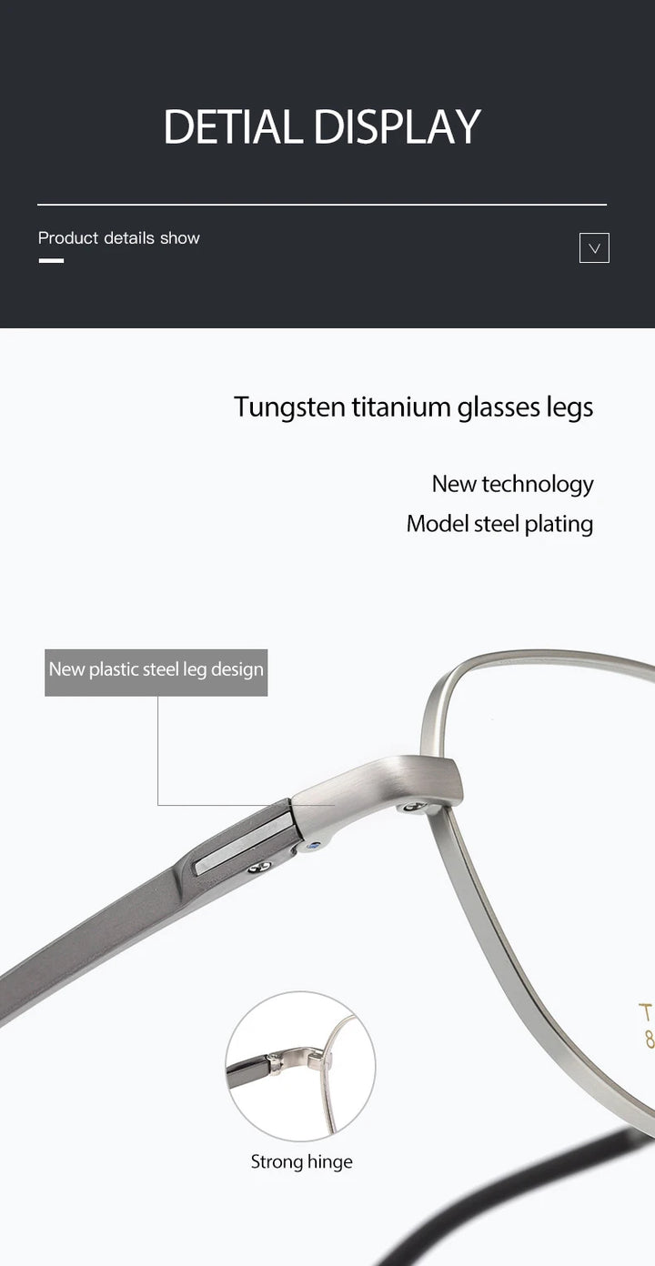 Hotochki N80007N unisex titanium prescription eyeglasses — view 9