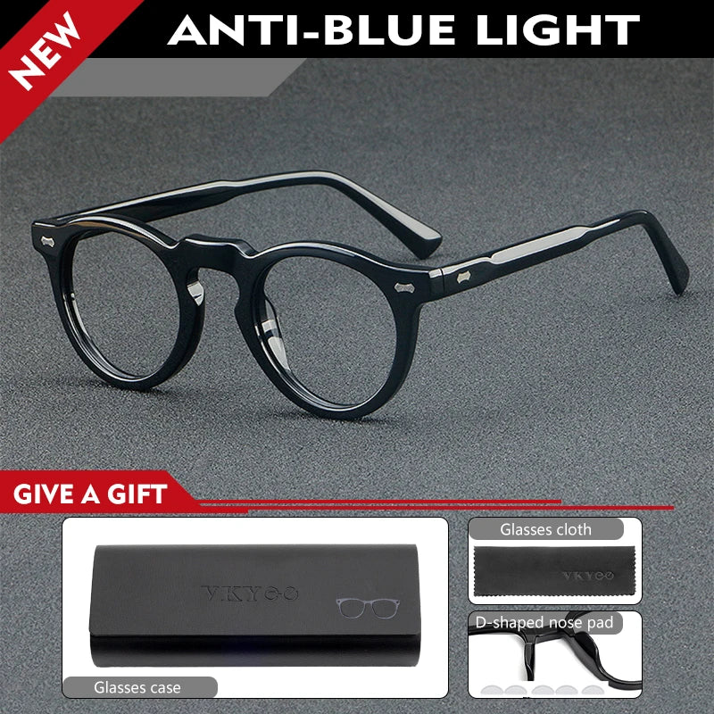 Vicky Unisex Full Rim Round Acetate Reading Glasses 633128