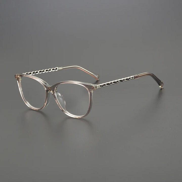 Nobler Unisex Full Rim Square Horned Acetate Titanium Eyeglasses M524 Full Rim Nobler C80  