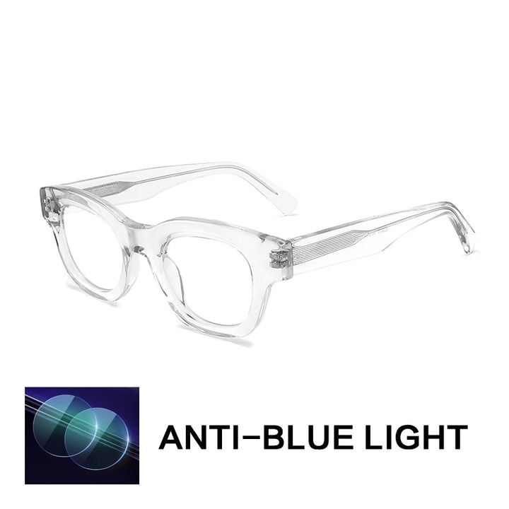 Gatenac Women's Full Rim Square Thick Acetate Reading Glasses G2400