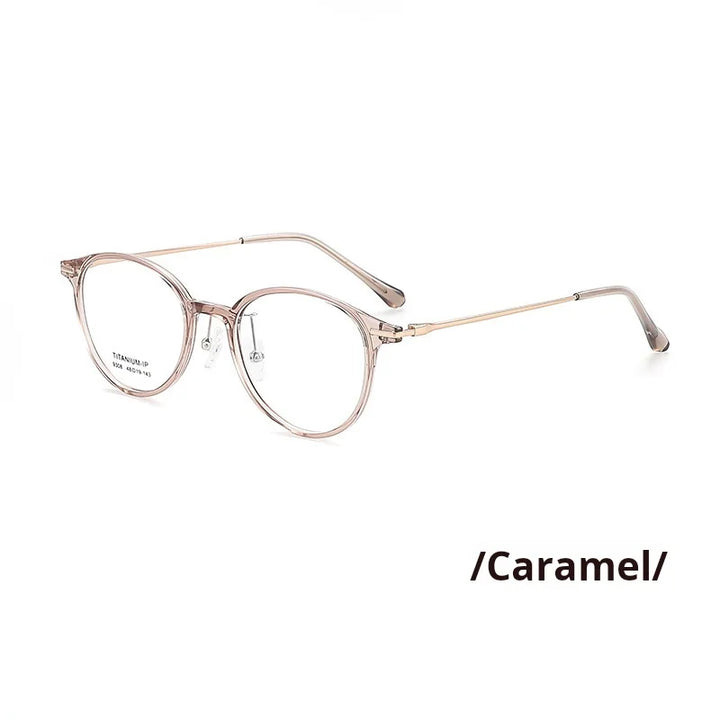 Momoja Women's Full Rim Oval Round Tr 90 Titanium Eyeglasses 739308