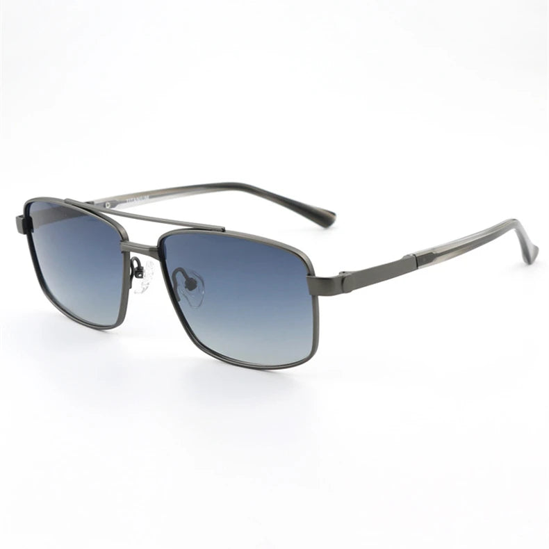 Black Mask Men Full Rim Square Titanium Polarized Sunglasses BM-1108S