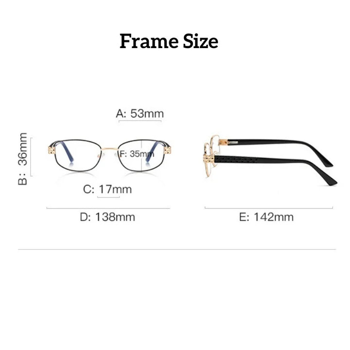 Xbora Women's Full Rim Oval Tr 90 Alloy Eyeglasses 523164