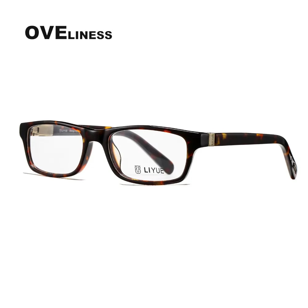 Oveliness Men's Full Rim Square Acetate Eyeglasses  68201