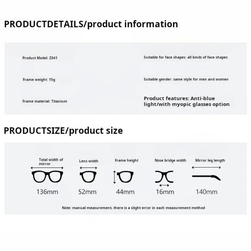 Momoja Women's Full Rim Oval Cat Eye Titanium-Alloy Eyeglasses 72041