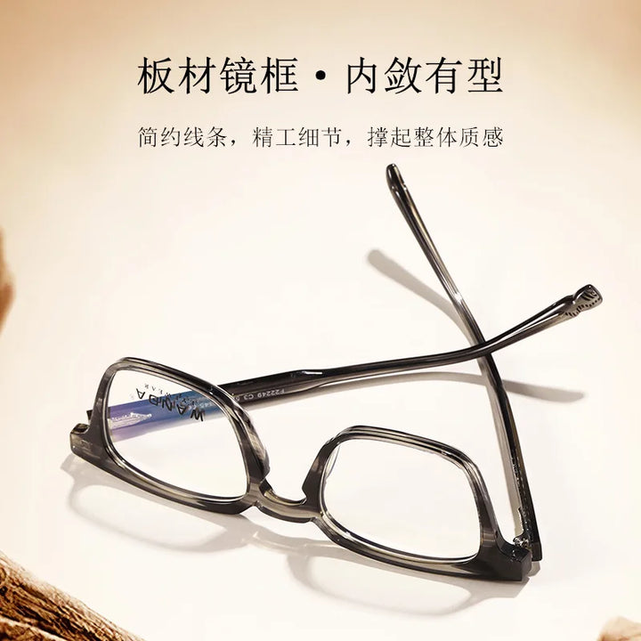 Reven Jate Unisex Full Rim Square Acetate Prescription Eyeglasses F22249 - view 5