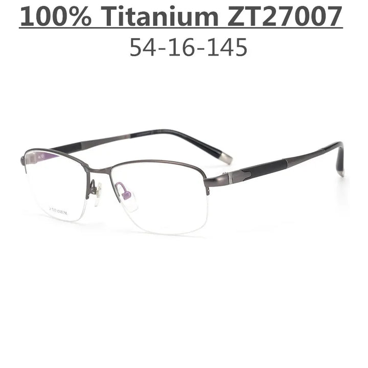 Aimee Unisex Semi Rim Square Titanium Eyeglasses 27007 Semi Rim Aimee   