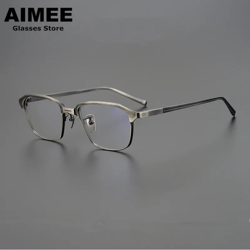 Aimee Unisex Full Rim Square Titanium Eyeglasses 41824 Full Rim Aimee   