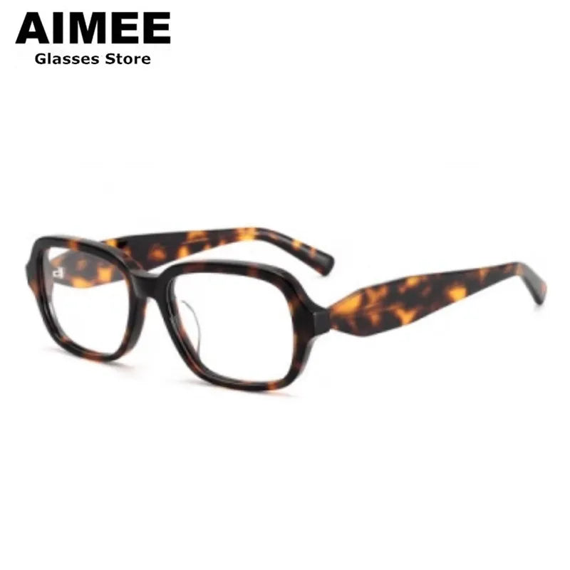 Aimee Unisex Full Rim Square Thick Acetate Eyeglasses 5002