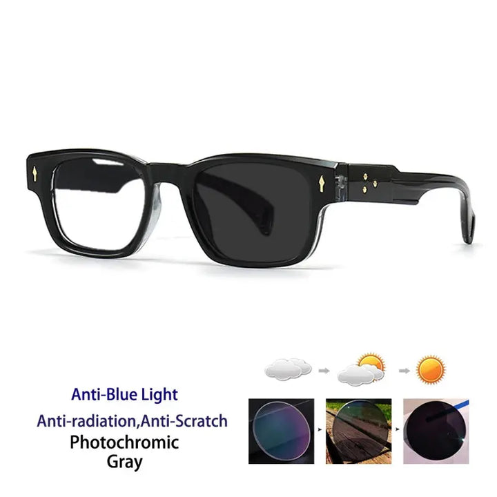 Kocolior Unisex Full Rim Rectangle Acetate Frames 341000 FuzWeb