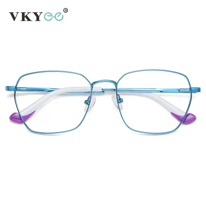 Vicky Unisex Full Rim Square Stainless Steel Acetate Reading Glasses 3022 Reading Glasses Vicky blue 0 