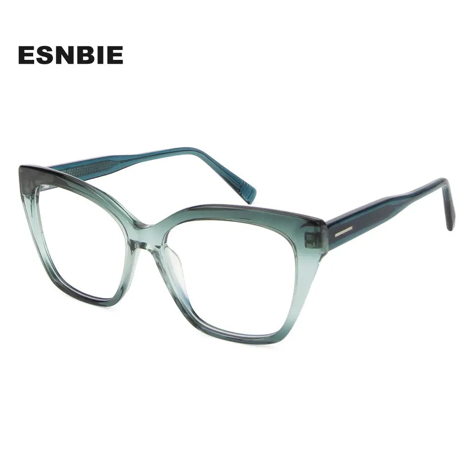 Esnbie 883314 Women's Full Rim Cat Eye Butterfly Acetate Frames Esnbie
