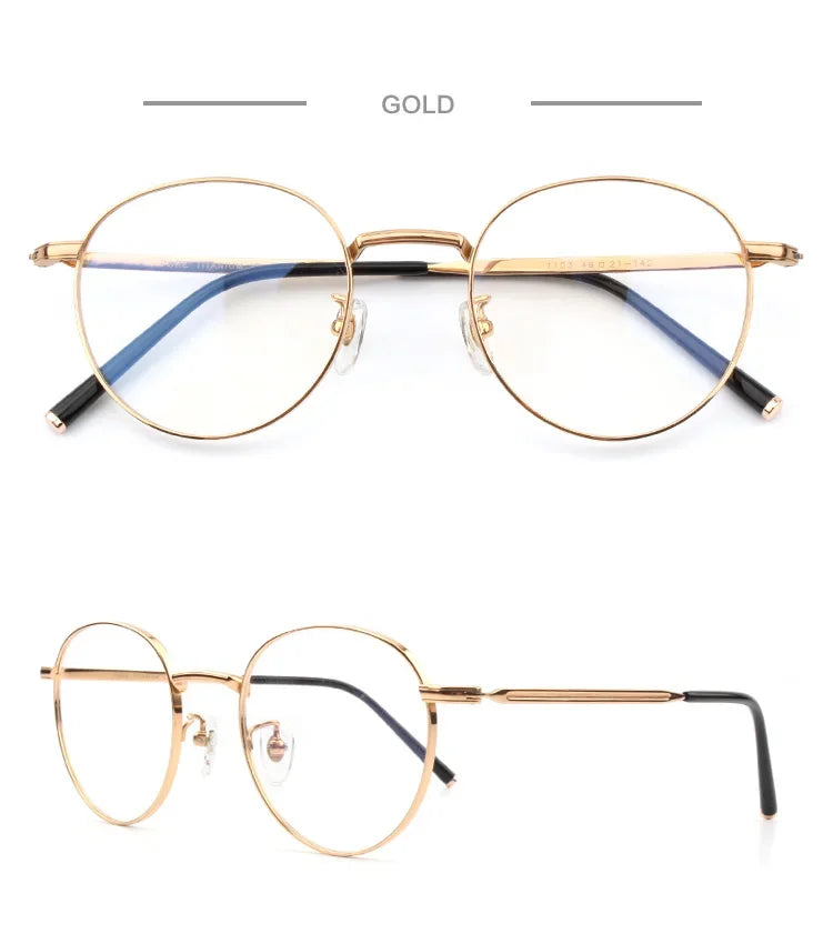 Aror Women's Full Rim Round Oval Titanium Eyeglasses 191103