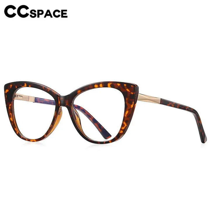 CCspace Women's Full Rim Cat Eye Tr 90 Titanium Reading Glasses 57569 Reading Glasses CCSpace   