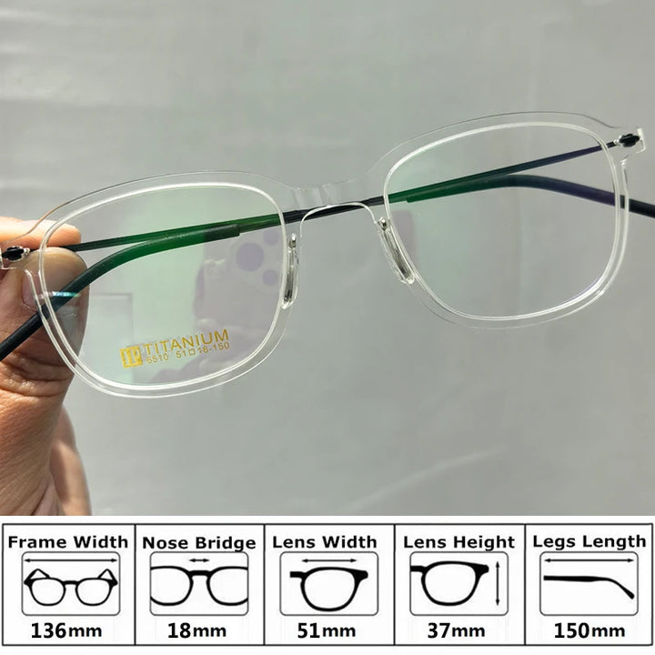 Bobbie Unisex Full Rim Square Acetate Eyeglasses 65-Series