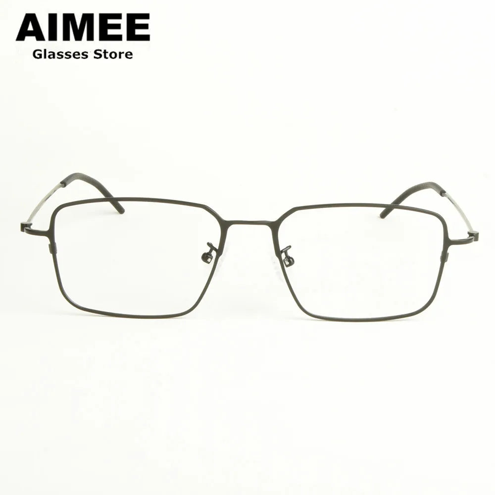 Aimee Unisex Full Rim Square Titanium Eyeglasses 15502 Full Rim Aimee   