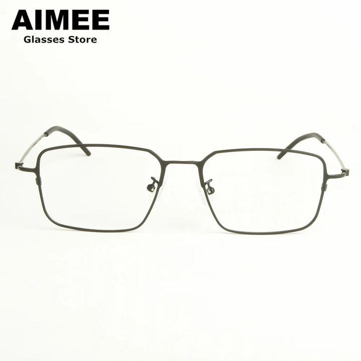 Aimee Unisex Full Rim Square Titanium Eyeglasses 15502 Full Rim Aimee   