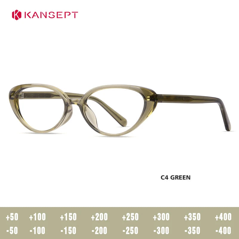 Kansept Women's Full Rim Oval Cat Eye Tr 90 Reading Glasses 455836