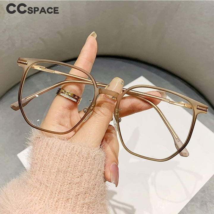 CCSpace Women's Full RIm Square Tr 90 Alloy Eyeglasses 56493 Full Rim CCspace   