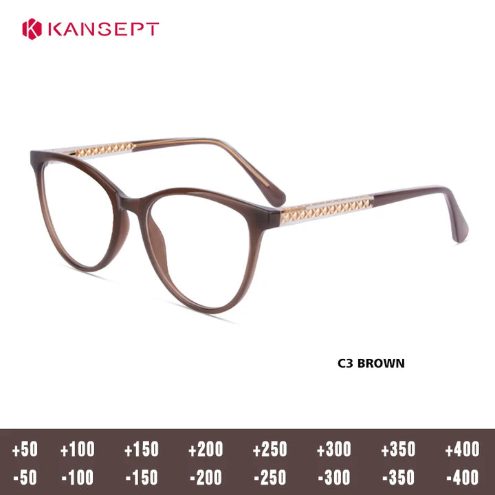 Kansept Unisex Full Rim Square Tr 90 Alloy Reading Glasses 25004