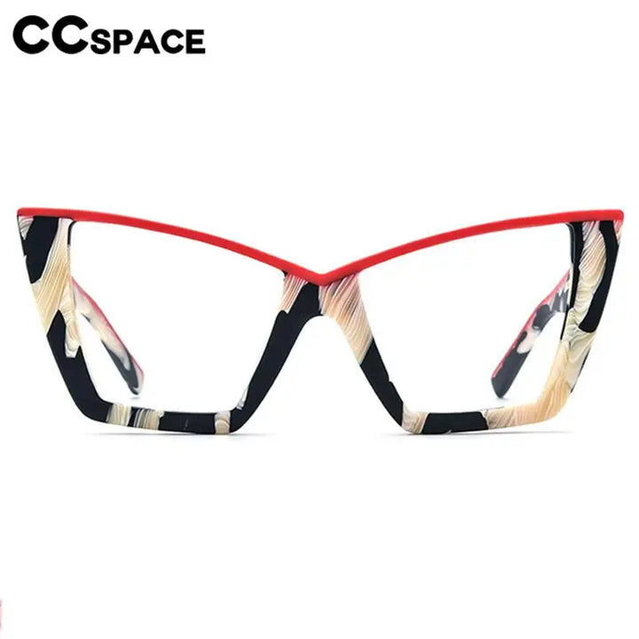 CCSpace Unisex Full Rim Big Square Acetate Eyeglasses 57161 Full Rim CCspace   