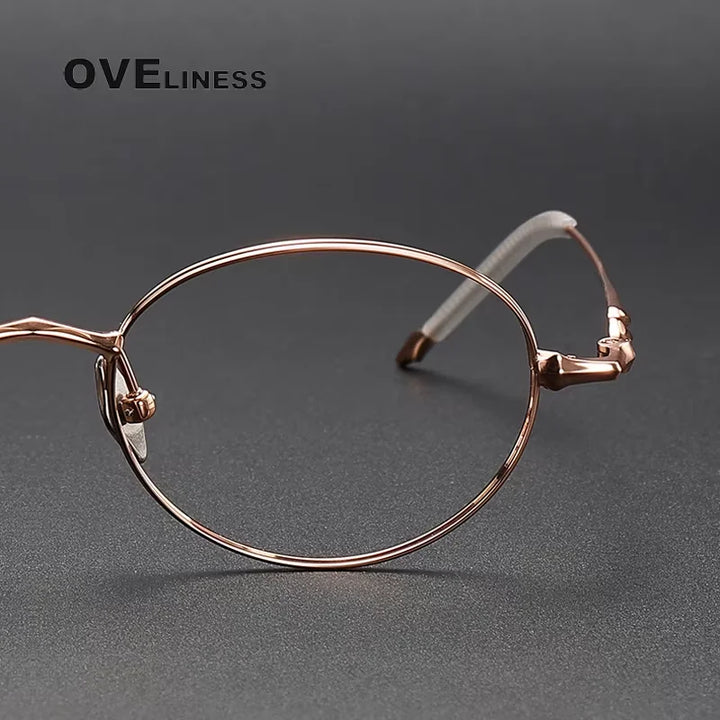 Oveliness Women's Full Rim Oval Round Titanium Eyeglasses 13519 Full Rim Oveliness   