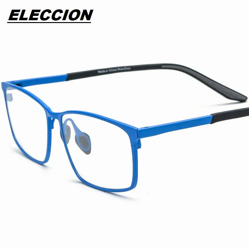 Eleccion Unisex Full Rim Square Titanium Sport Eyeglasses 17303