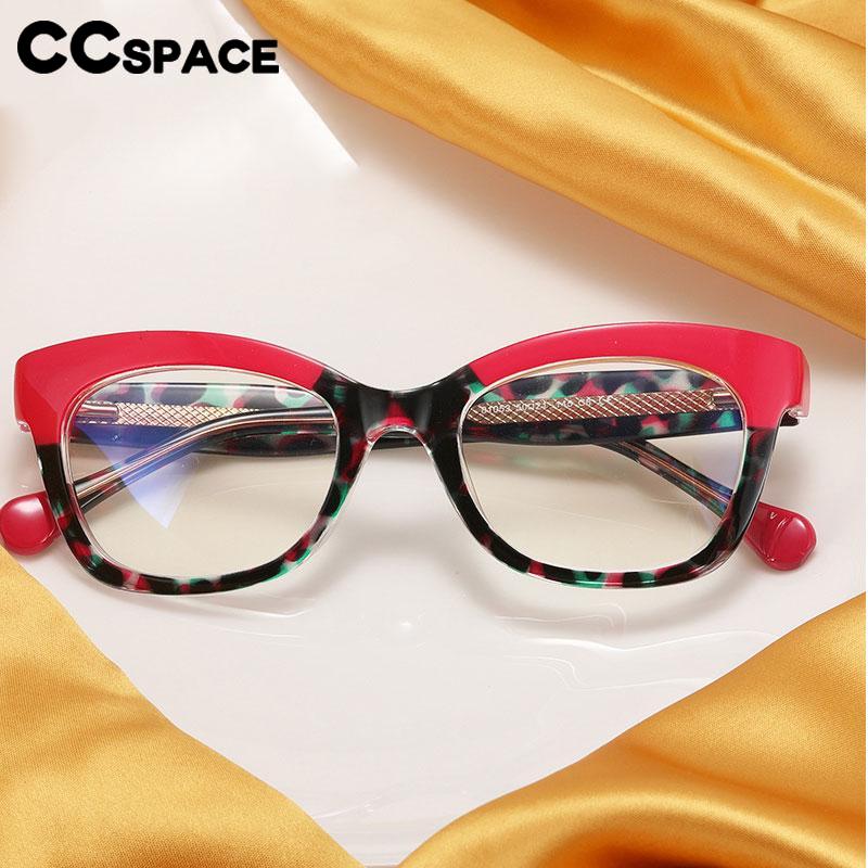 CCSpace Women's Full Rim Square Tr 90 Titanium Eyeglasses 56815  FuzWeb    