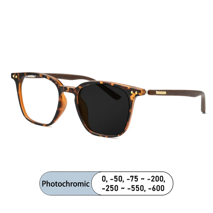 Kocolior Unisex Full Rim Square Tr 90 Alloy Photochromic Reading Glasses 766121