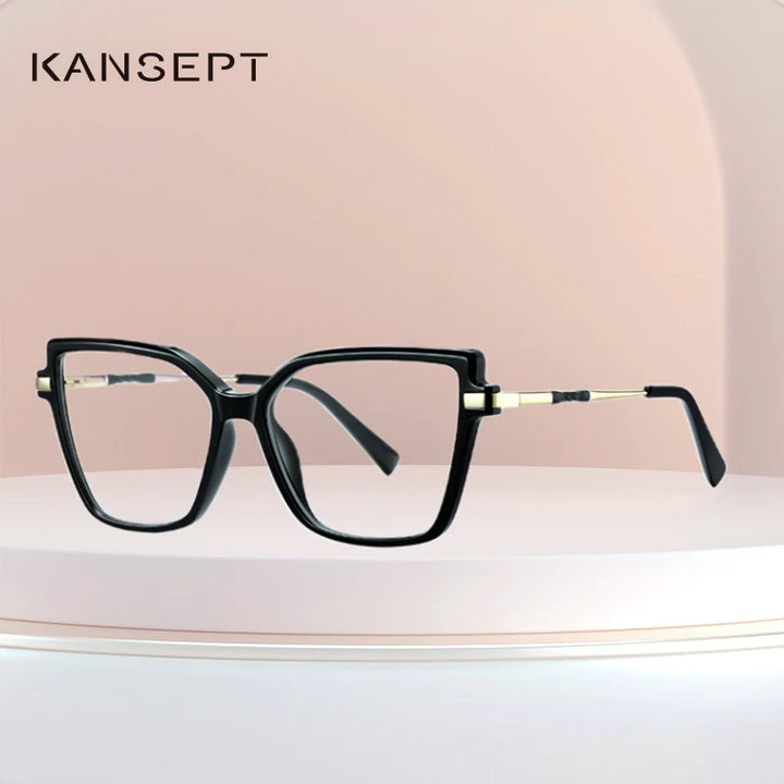 Kansept Women's Full Rim Square Cat Eye Tr 90 Alloy Reading Glasses 2208 Reading Glasses Kansept   