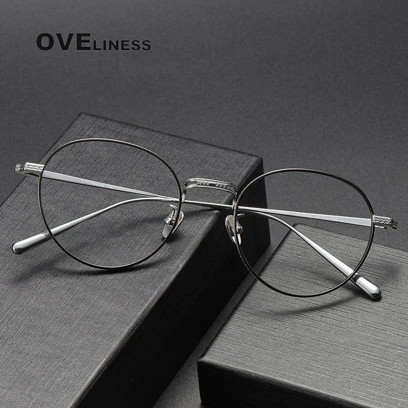 Oveliness Women's Full Rim Oval Round Titanium Eyeglasses 3017 Full Rim Oveliness   