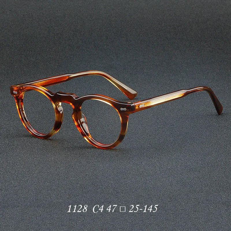 Nobler Unisex Full Rim Oval Thick Acetate Eyeglasses 1228 Full Rim Nobler C4  