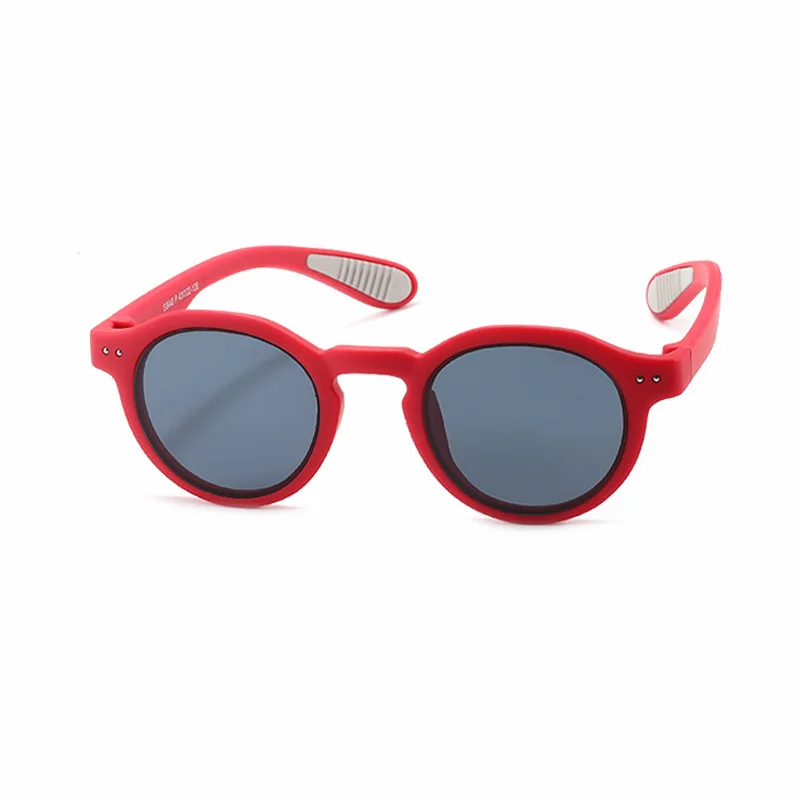 Ralferty Unisex Youth's Full Rim Round Acetate Polarized Sunglasses R843 Sunglasses Ralferty Red As picture 