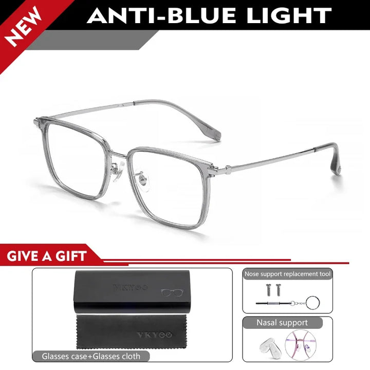 Vicky Unisex Full Rim Square Tr 90 Titanium Reading Glasses 530182