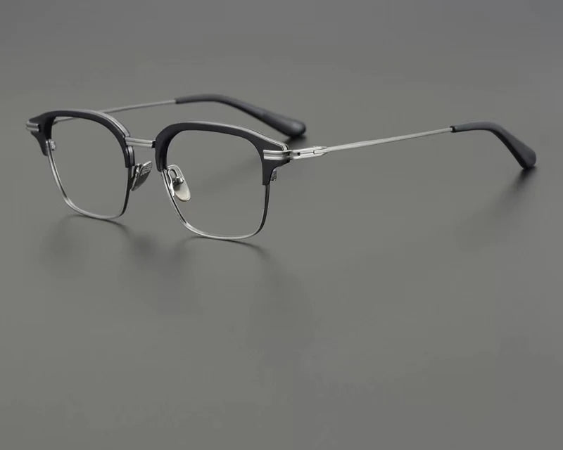 Aimee Men's Full Rim Square Titanium Acetate Eyeglasses 4142 Full Rim Aimee WHITE  