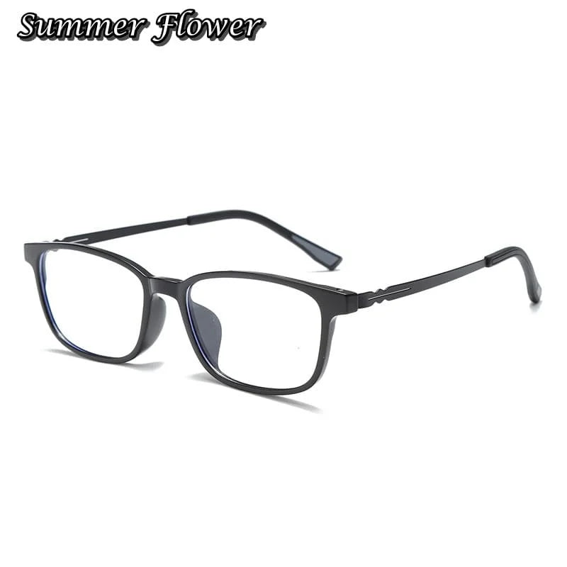 Summer Flower Women's Full Rim Square Tr 90 Titanium Eyeglasses 681346