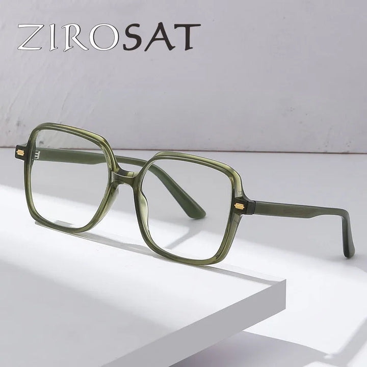 Zirosat Women's Full Rim Square Tr 90 Titanium Eyeglasses 90735