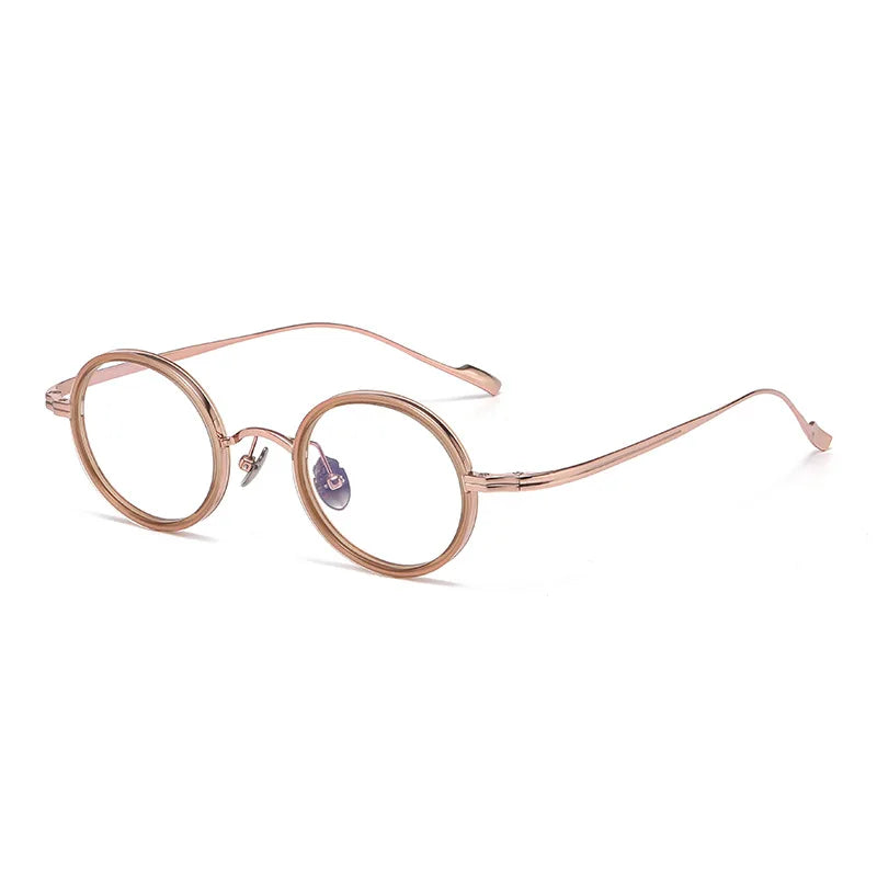 Black Mask Women's Full Rim Round Titanium Acetate Eyeglasses 886860