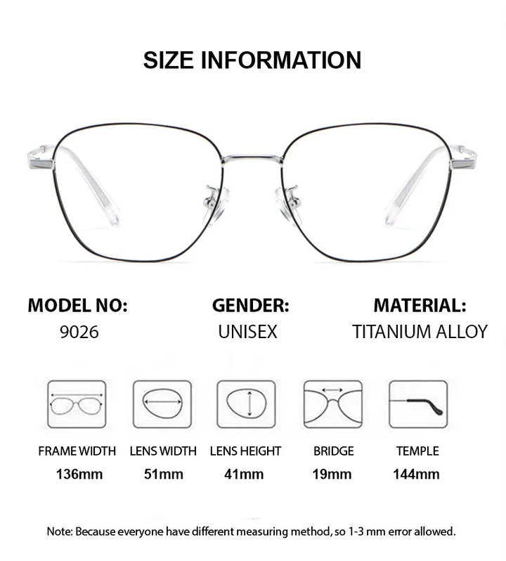Summer Flower Women's Full Rim Polygon Steel Eyeglasses 902641