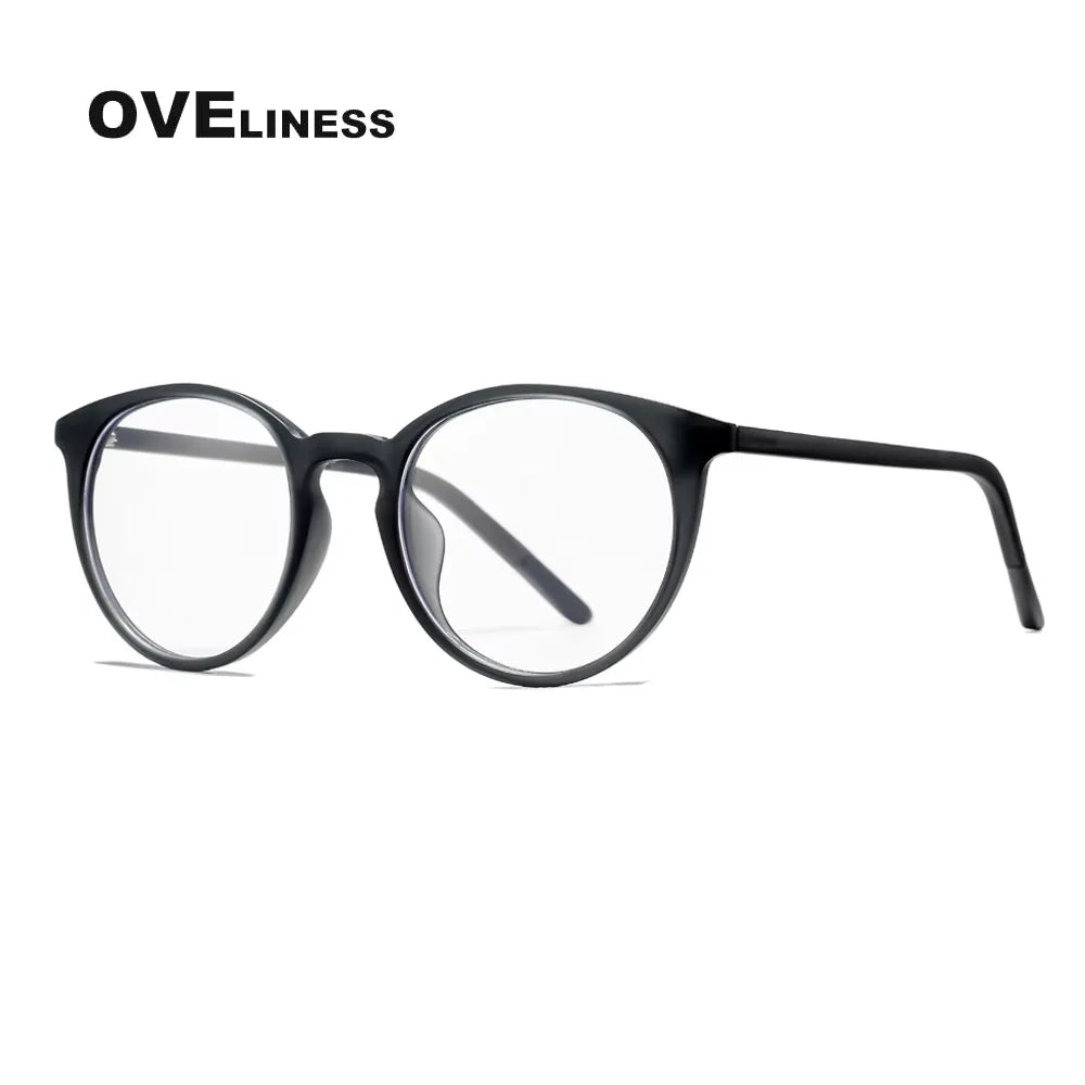 Oveliness Women's Full Rim Round Tr 90 Titanium Eyeglasses 927251