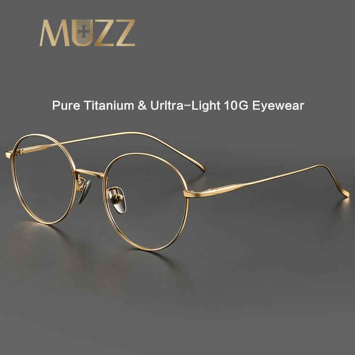 Muzz Women's Full Rim Round Titanium Eyeglasses 406144