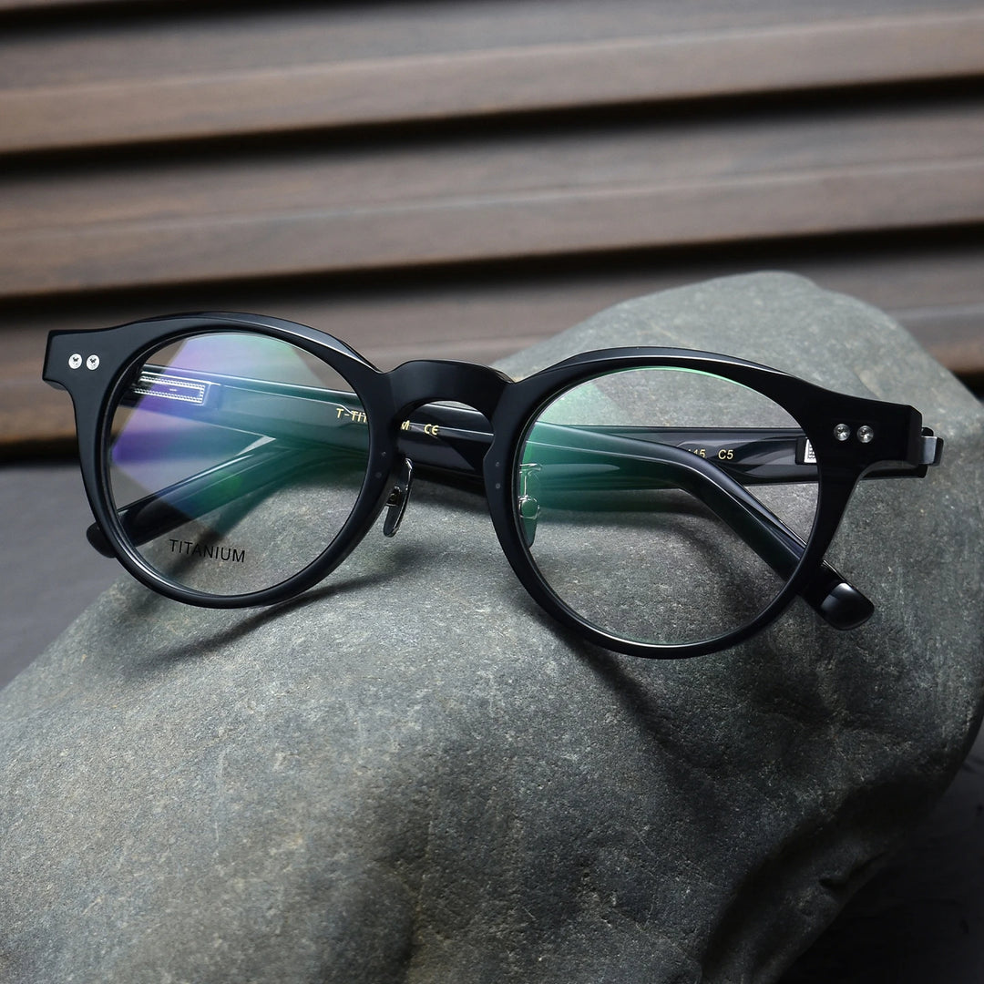 Bobbie Unisex Full Rim Round Acetate Eyeglasses NP-160