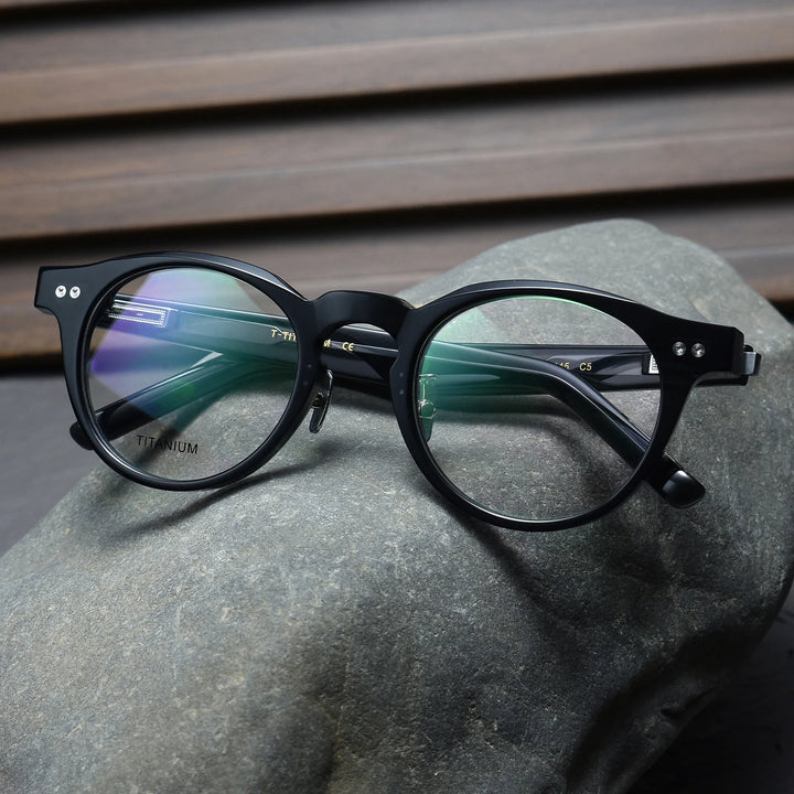 Bobbie Unisex Full Rim Round Acetate Eyeglasses NP-160