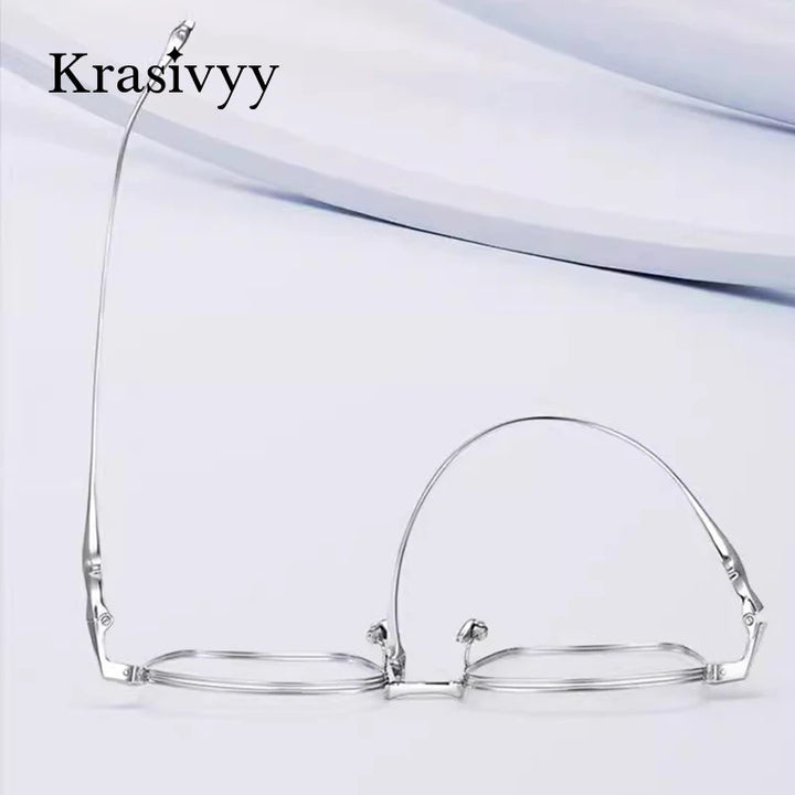 Krasivyy Women's Full Rim Oval Square Titanium Eyeglasses 44300 Full Rim Krasivyy   