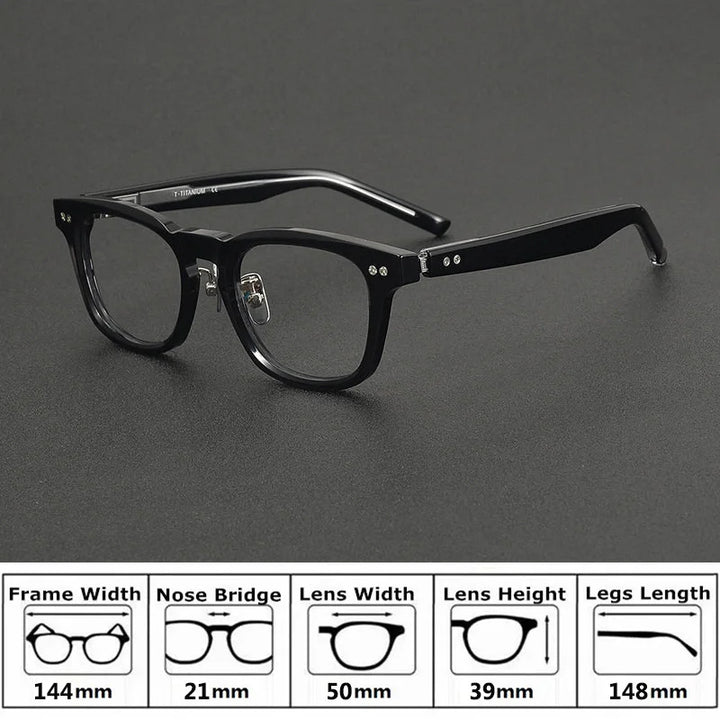 Bobbie Unisex Full Rim Square Acetate Eyeglasses NP-161